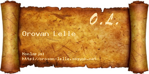 Orovan Lelle névjegykártya